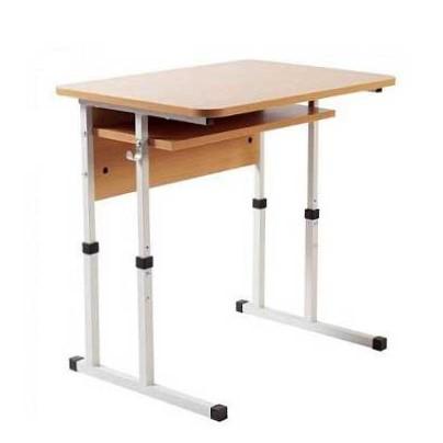 Стіл учнівський 1-місний з полицею, ростові групи № 4-6, АНШАР ГРУП (90159), 700х500х640-760 мм, каркас – квадратна труба, стільниця з заокругленими кутами